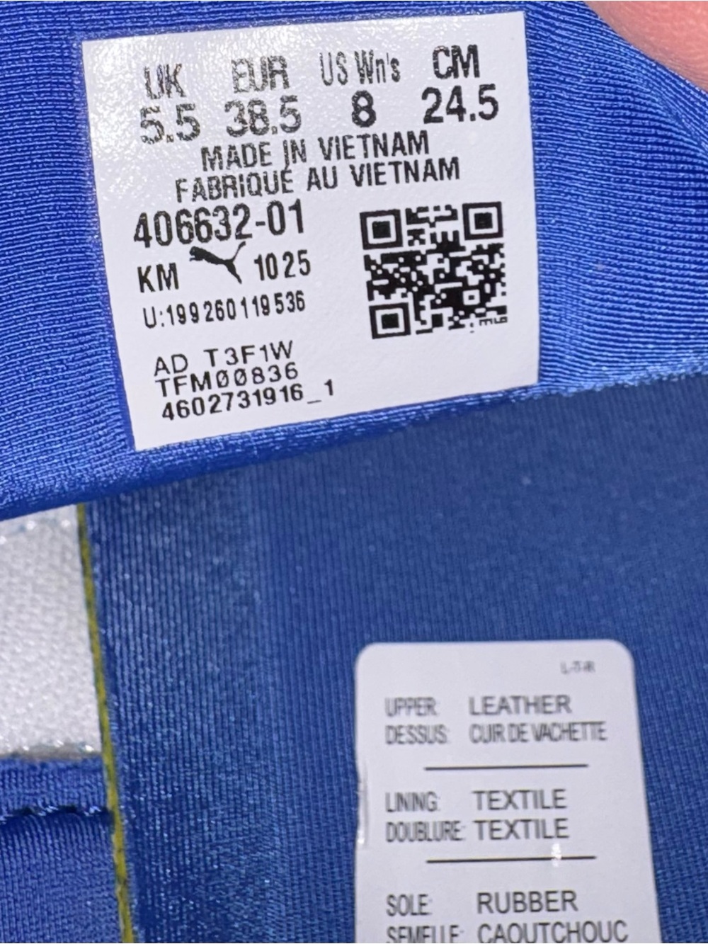 Puma Exclusive Lt Blue Leather Speedcat with Royal Blue Accents by Anthropology - Picture 5 of 8